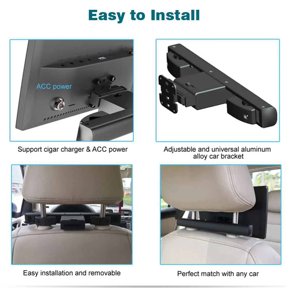 10 Inch Android Car Monitor Screen For Car TV Automotive Multimedia Touch Screen Android TV Monitor In The Car Headrest Monitor