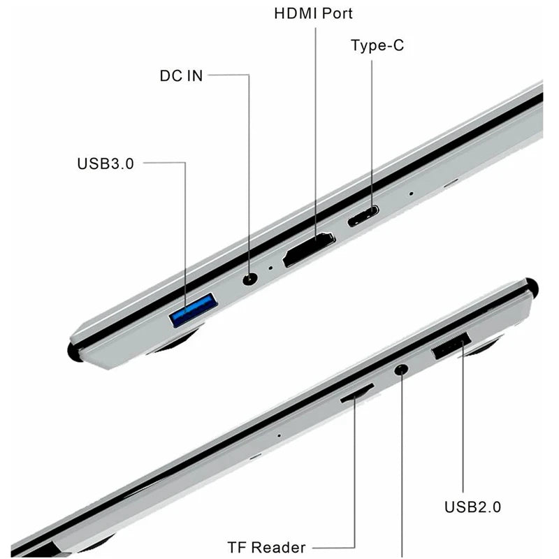 New Business Laptop Nuevo 15.6"+7" Dual Touch Screen 180 Degree Opening Win 11 Intel N95 Backlight Keyboard Double Screen Laptop