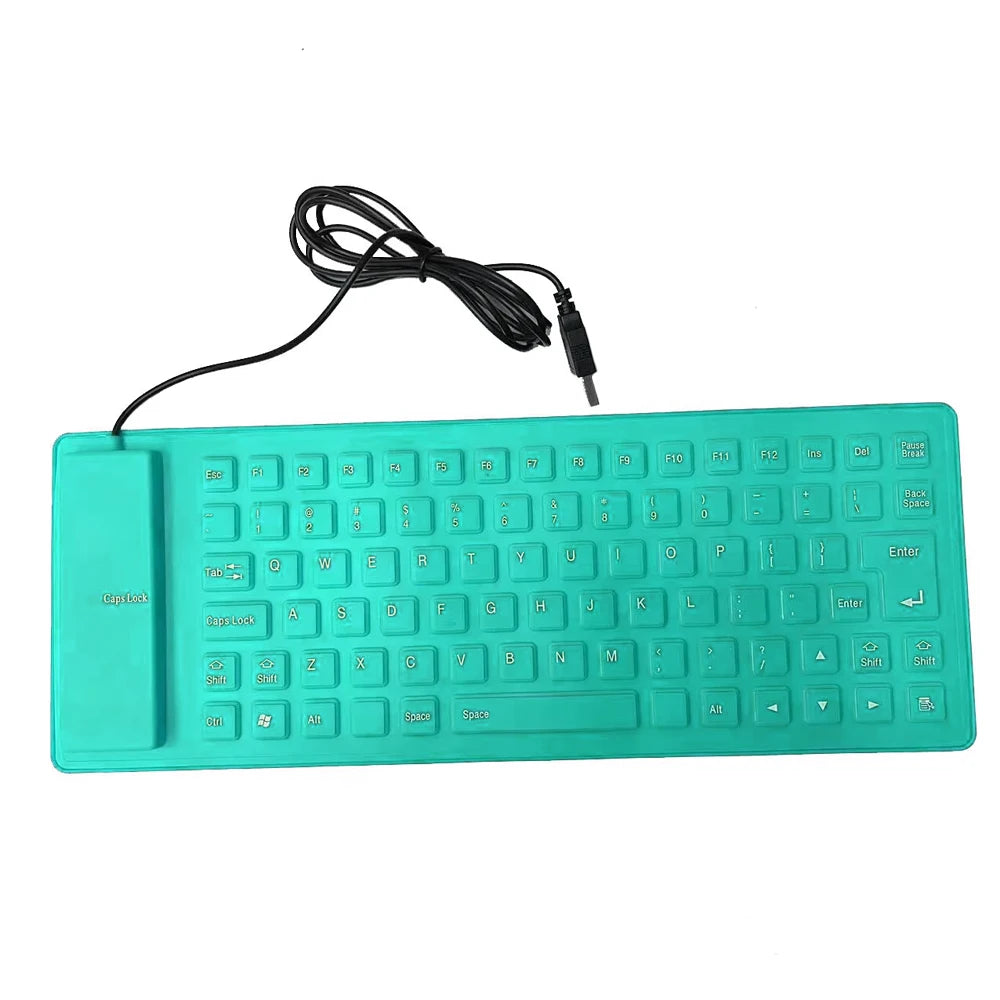 Portable Mini Keyboard 85 Keys Flexible Waterproof Soft Silicone Gaming Keyboard Laptop Foldable Wired USB Keyboard for MacBook