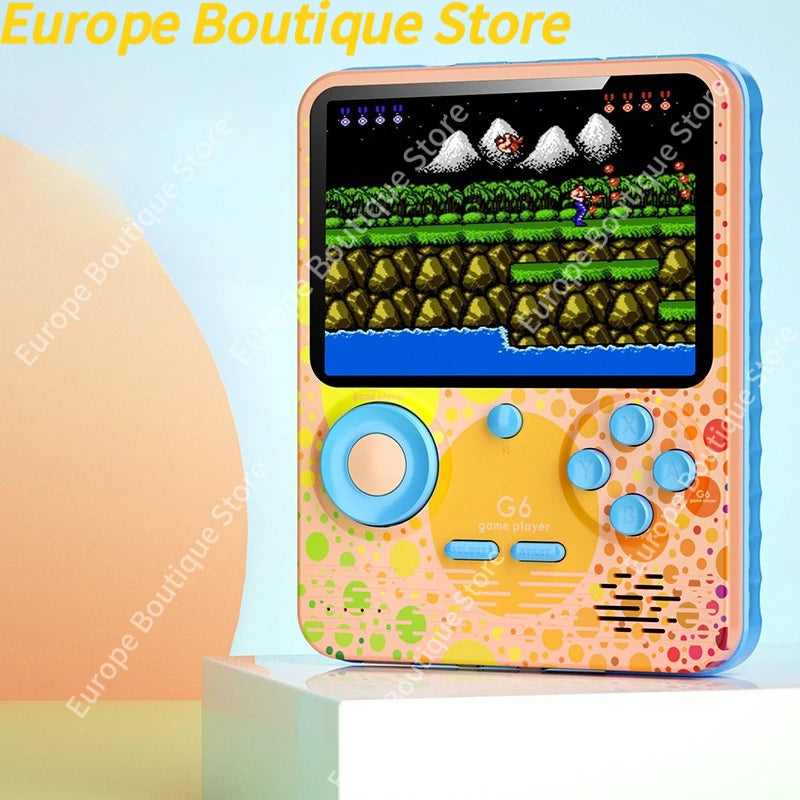2025 G6 Game Console 3.5 Inch Screen Handheld Portable Support 2 Players Video Gaming Machine for Kids