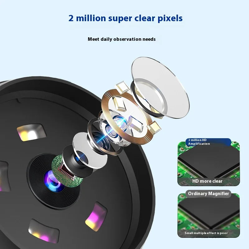 Industrial Electron Microscope, High-Definition Digital Electronic Magnifying Glass, Children's Portable