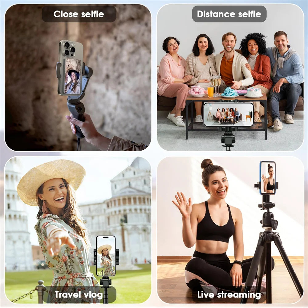 Magnetic Selfie Monitor Screen w Wireless Remote Phone Vlog Rear Camera Monitor for iPhone Android Recording Vlog Live Stream