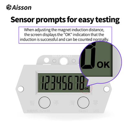8-Digit Electronic Digital Counter, High-Frequency Punch Counter, No Voltage Counting, No Battery Included, No Sensor Included