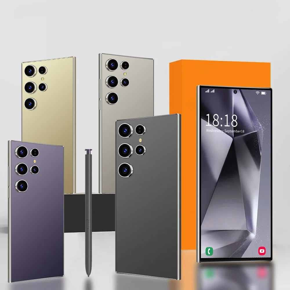 Best Selling S-Pen Android Phone 6+128G  S24 Ultra Smartphone 7.3inch Telephone Fast Charging Unlock 4G WIFI S23 S24