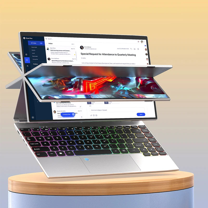 Touch Screen Laptop 14 Inch Yoga 360 Degree Rotating Business Computer Intel N95 DDR4 8G 16G 32GRAM+128G 256G 512G 1TB 2TB SSD