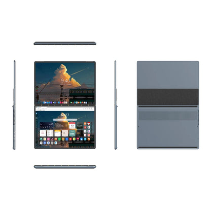 OEM New 14 Inch Dual Touch Screen Business All in One Portable Double PC Intel N100 DDR5 16GB PC 2 in 1 Laptop Win11 System