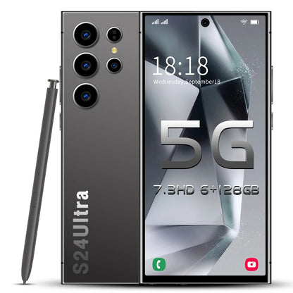 Best Selling S-Pen Android Phone 6+128G  S24 Ultra Smartphone 7.3inch Telephone Fast Charging Unlock 4G WIFI S23 S24