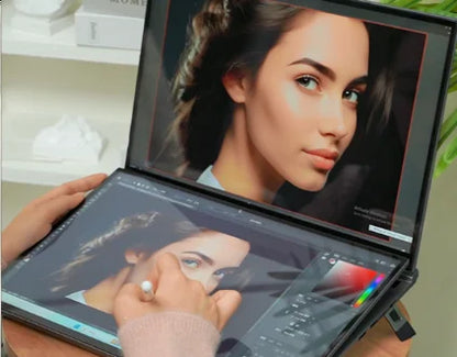 1260P Processor16+16 Inch Touch Dual Screen Double Monitor 32GB 1TB 2TB SSD Intel Core I7 10th Gen Business Laptop