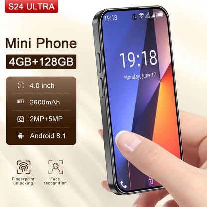 Wholesale New Mini S24 3G/4G/5G Smartphone 4-Inch Display Quad Core 4GB + 128GB Dual SIM
