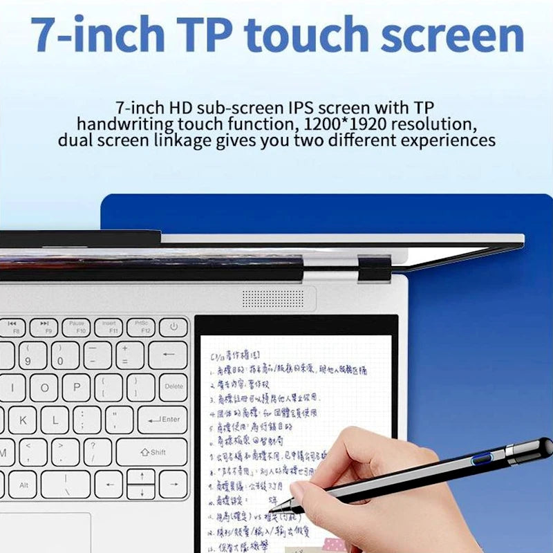 New Business Laptop Nuevo 15.6"+7" Dual Touch Screen 180 Degree Opening Win 11 Intel N95 Backlight Keyboard Double Screen Laptop