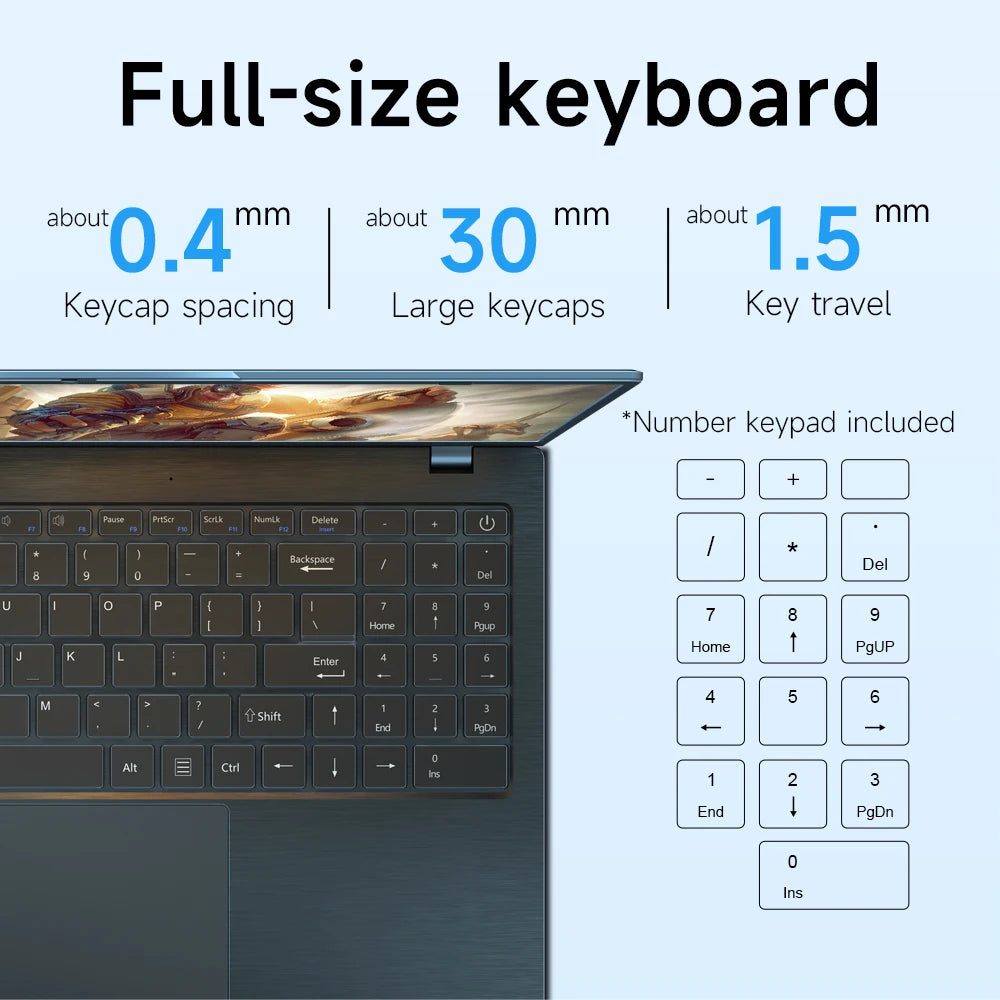 16GB RAM 512GB Ssd 1TB Intel I5 Laptop Computer  2.0MP hd 1080P 15.6inch IPS Laptop Business Cheap Gaming Laptop