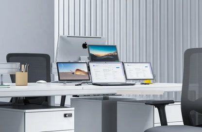 Triple Portable Monitor Attachable 13.3" FHD IPS Unfold Dual Laptop Triple Extended Screen USB Display Monitor for Laptop