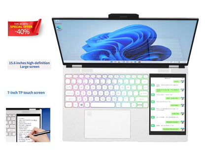 2025 NEW  Laptop  15.6  Inch High Configuration Computer  32GB 1TB SSD OEM Intel Business Laptop with  7 Inch Dual Touch Screen