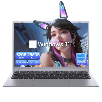 Low Price Student Laptops 14 Inch Intel Pentium Gold 6500Y Laptop 32GB RAM 256GB SSD Windows 11 Pro School Student Computer Pc
