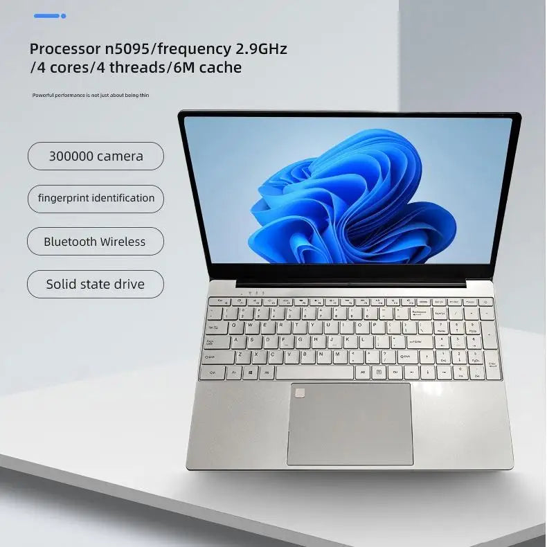 TOAI Factory Price 15.6" IPS Panel Intel N5095 Quad Core Business Laptop 16GB RAM 256GB SSD Windows 10 Pro Camera Brand New