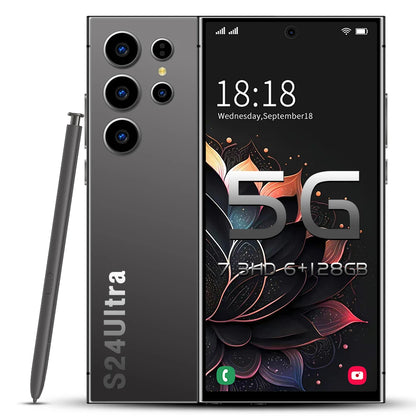 Best Selling S-Pen Android Phone 6+128G  S24 Ultra Smartphone 7.3inch Telephone Fast Charging Unlock 4G WIFI S23 S24