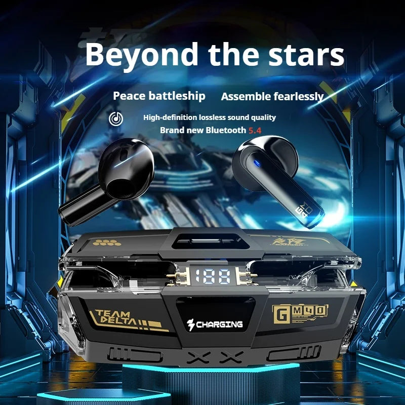 TWS Wireless Headset Bluetooth 5.4 GM40 Gaming Headset Stereo Audio Headset HiFi Dual Mode Headset for Gaming Music