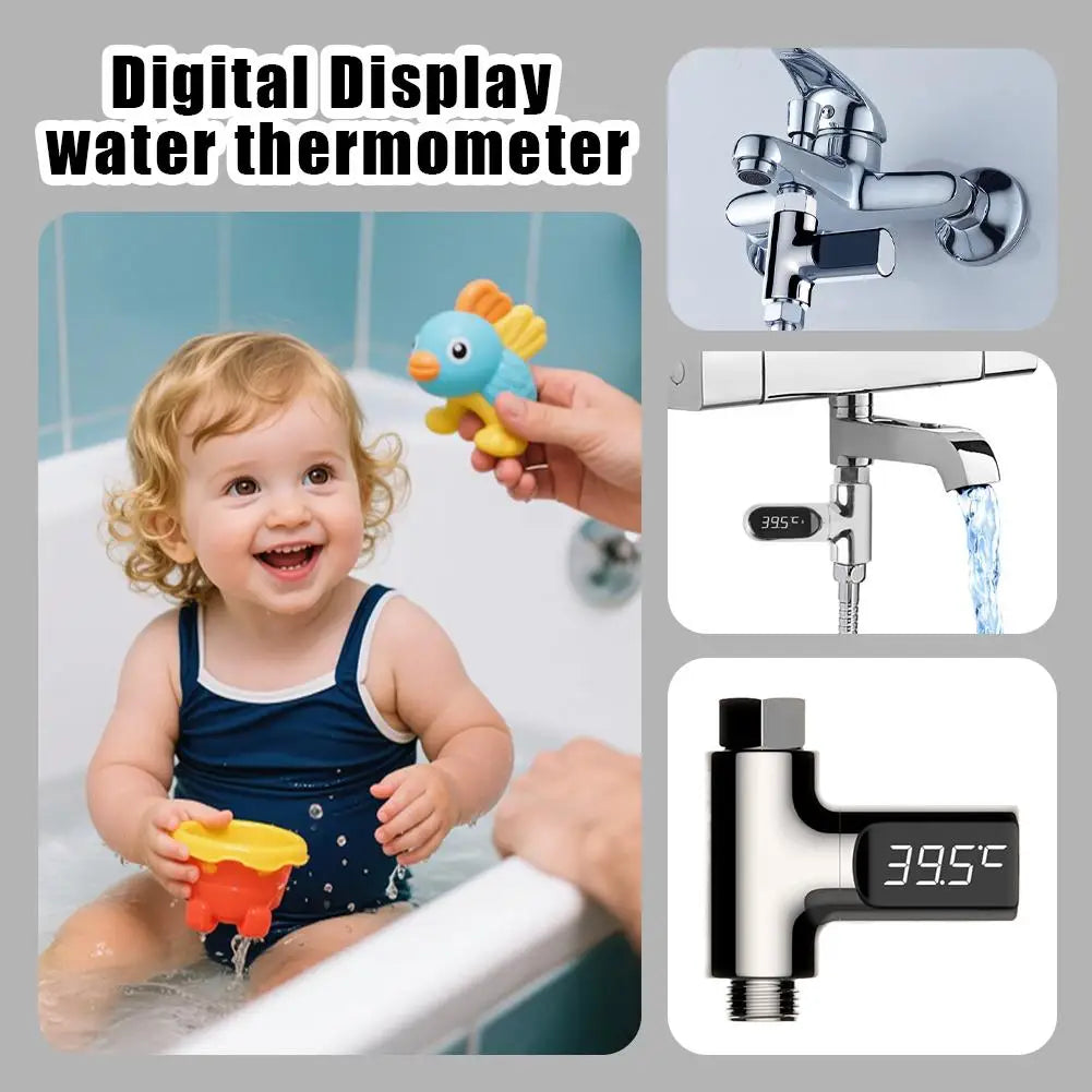 Hot Tub Water Temperature Monitor Electricity LED Display Home Shower Faucets Water Thermometer Bathing Temperature Meter