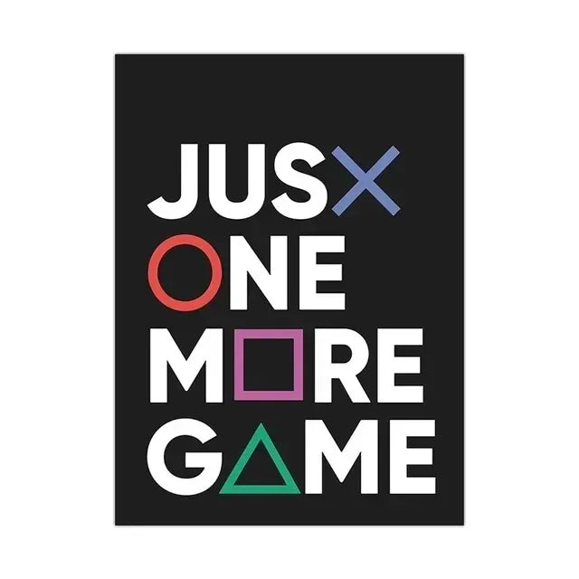 Game Gaming Room Gamepad Abstract Posters and Prints Wall Art Canvas Paintings Pictures Gamer Gift for Boys Children Room Decor