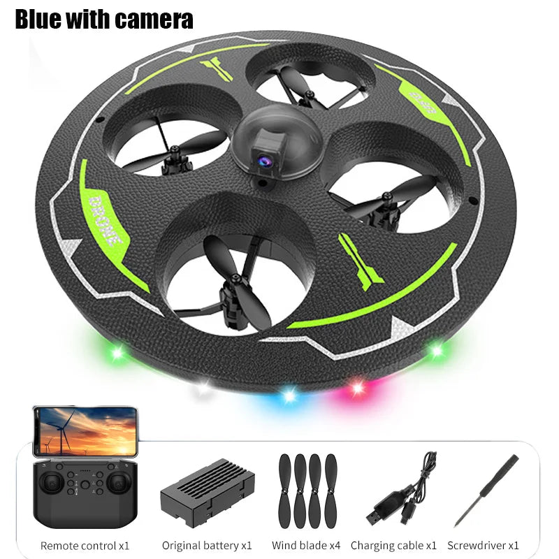 Drone with Camera Foam UAV Ufo Intelligent Obstacle Avoidance Aerial Aircraft Mini RC Helicopter Dron Toys for Kids Christmas