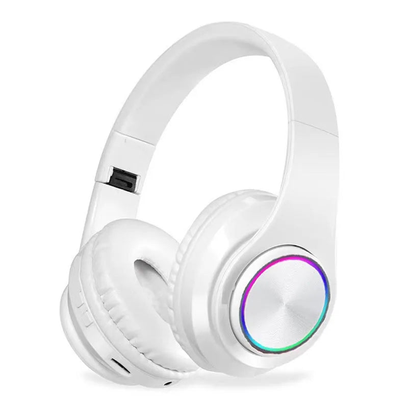 Headsets Gamer Headphones Bluetooth Surround Sound Stereo Wireless Earphone USB With Microphone Colorful Light PC Laptop Headset
