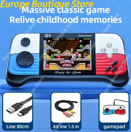 G9 Game Console 3 Inch Screen Handheld Game Device Portable Games Support 2 Players Video Gaming Machine for Kids