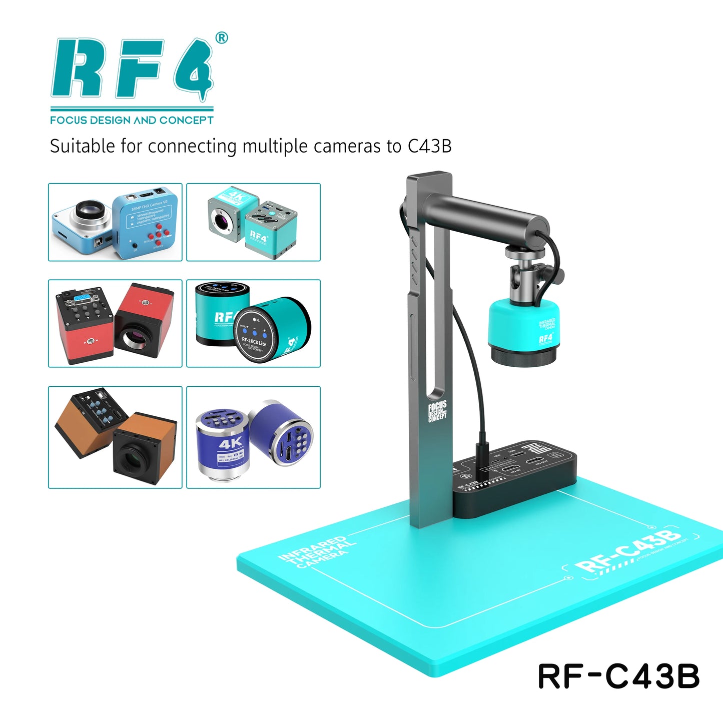 RF4 Intelligent Thermal Imager Seamlessly Integrates With All Microscope Cameras For High-precision Thermal Imaging - Instantly