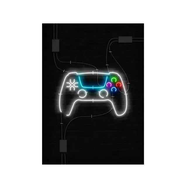Game Gaming Room Gamepad Abstract Posters and Prints Wall Art Canvas Paintings Pictures Gamer Gift for Boys Children Room Decor