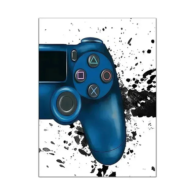 Game Gaming Room Gamepad Abstract Posters and Prints Wall Art Canvas Paintings Pictures Gamer Gift for Boys Children Room Decor