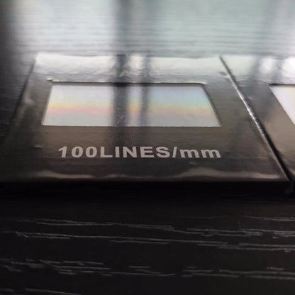 50x50mm Holographic Reflection Diffraction Grating Sheets Reflective Spectroscopic Teaching Demonstration 50-600 Lines Optional