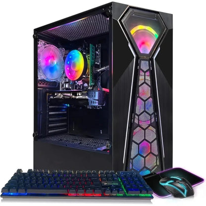 Gaming PC Computer Desktop, Radeon RX 580 16G GDDR5, Core i5-9400F up to 4.1GHz