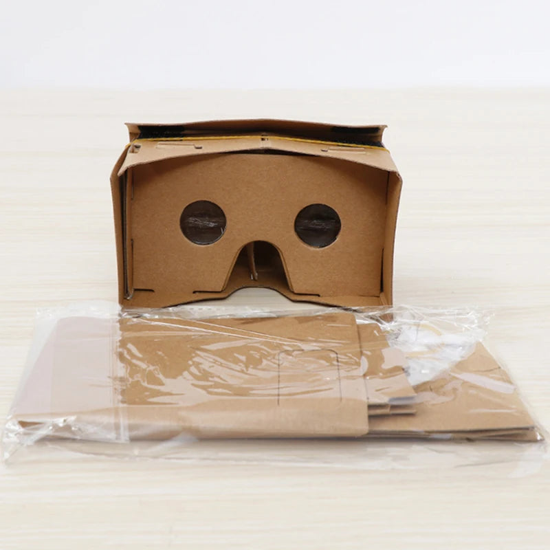 Cardboard For Virtual Reality Glass DIY Ultra Clear Viewing 3D VR Glasses Movies For iPhone SmartPhone Headset Home Film Device