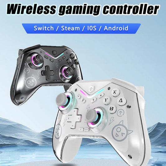CM-619 switch game controller supports IOS/Android/PC   dual motor wireless controller with dazzling light