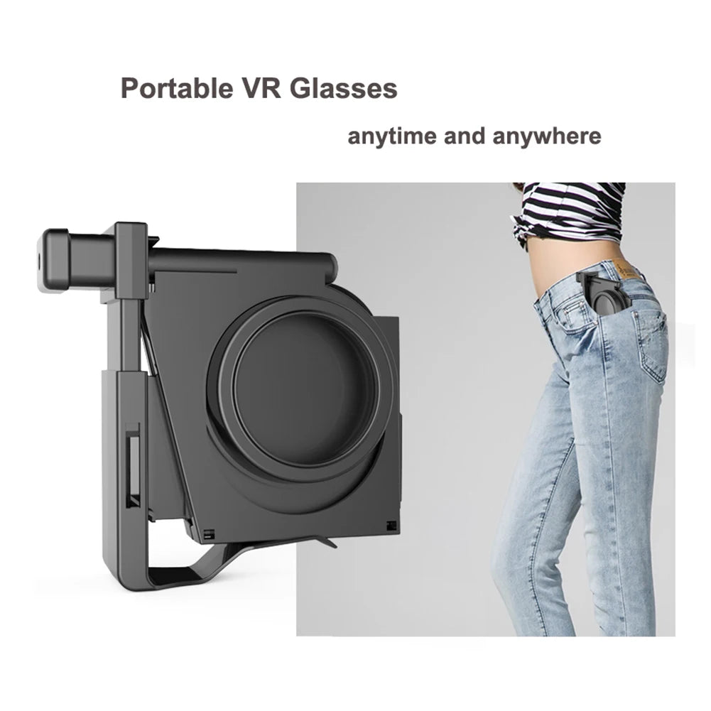 Portable Foldable 3D Glasses Movies Games 3D Virtual Reality VR Glasses Mini Foldable Virtual Reality VR Glasses for Android/iOS