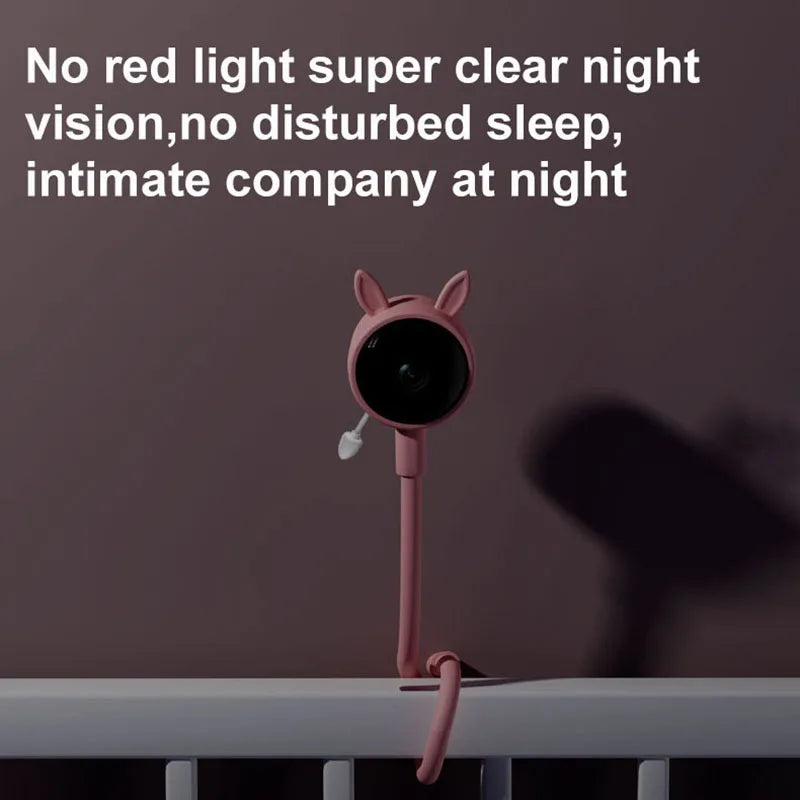 Intelligent baby monitor, high-definition camera, night vision function and two-way communication - modern parenting monitor