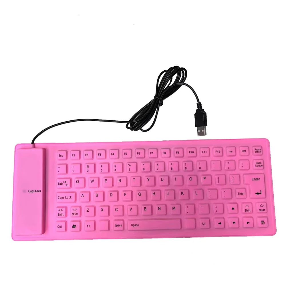 Portable Mini Keyboard 85 Keys Flexible Waterproof Soft Silicone Gaming Keyboard Laptop Foldable Wired USB Keyboard for MacBook