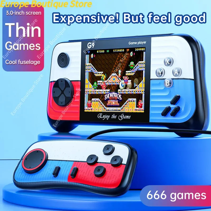 G9 Game Console 3 Inch Screen Handheld Game Device Portable Games Support 2 Players Video Gaming Machine for Kids