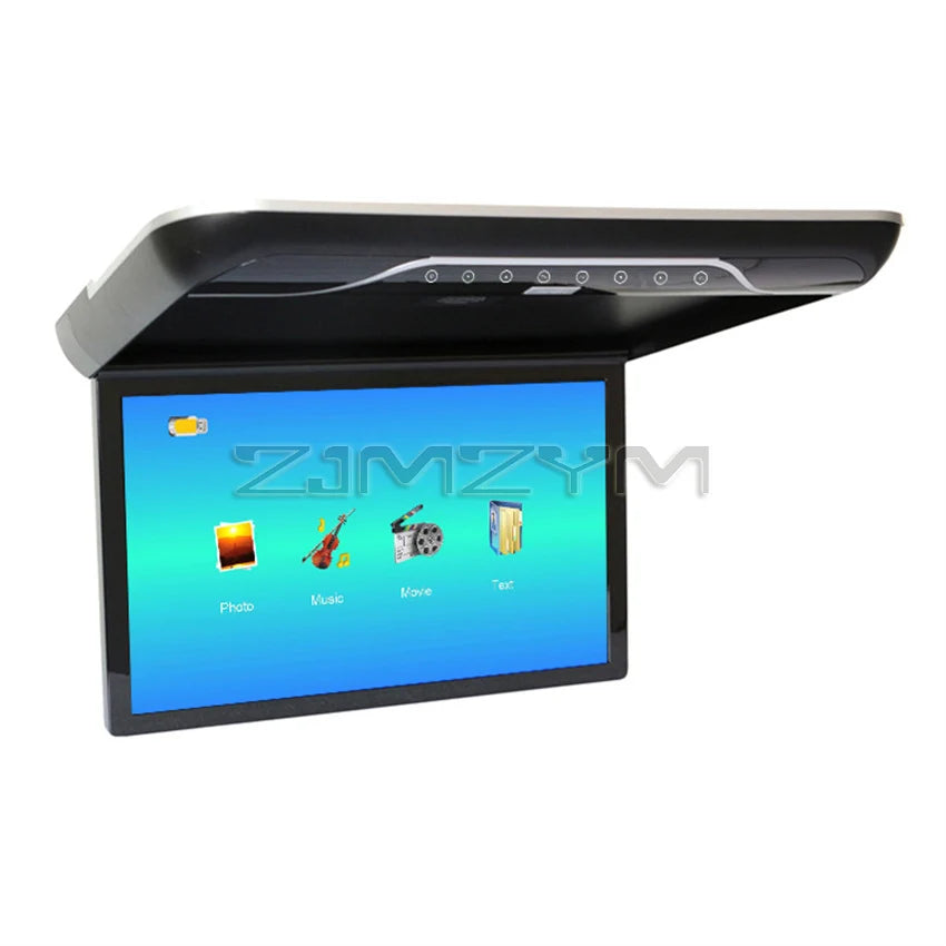 Car Roof 19 inch Monitor 1080P LCD Screen Overhead Multimedia Video Play TV Ceiling Roof MP5 Display Build In IR/FM Transmitter