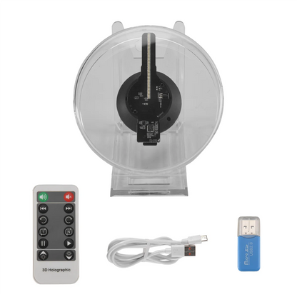 HOT 3D Fan Hologram Projector Desktop LED Sign Holographic Lamp Player Remote Display Support Images and Video