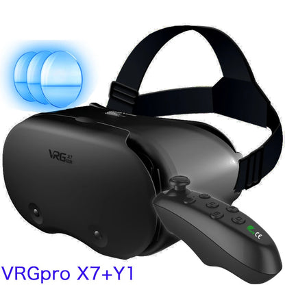 VRG Pro X7 3D Helmet Virtual Reality VR Glasses Smartphone Lense With Controller Headphone For 5 To 7 Inches Blue Light Glasses