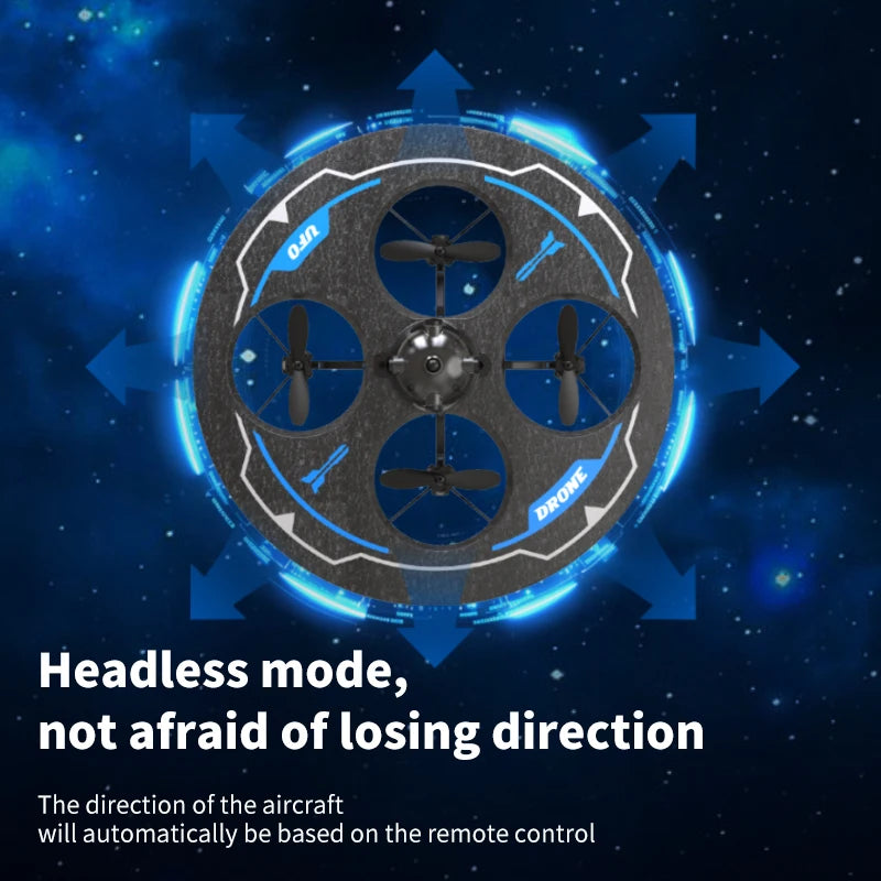 Drone with Camera Foam UAV Ufo Intelligent Obstacle Avoidance Aerial Aircraft Mini RC Helicopter Dron Toys for Kids Christmas