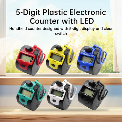 Handheld LED electronic counter 5-digit handheld LCD display electronic motion counting tool