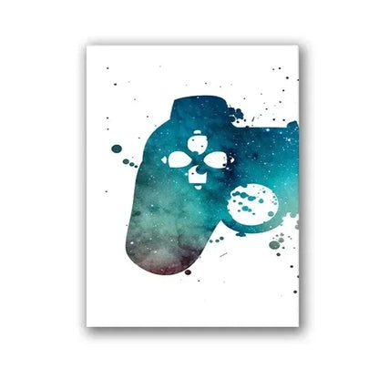 Game Gaming Room Gamepad Abstract Posters and Prints Wall Art Canvas Paintings Pictures Gamer Gift for Boys Children Room Decor