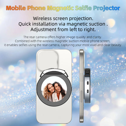 2.1-Inch Selfie Monitor Screen for Phone Magnetic Monitor Screen Support BT Remote Back Camera Monitor for Vlog Livestream