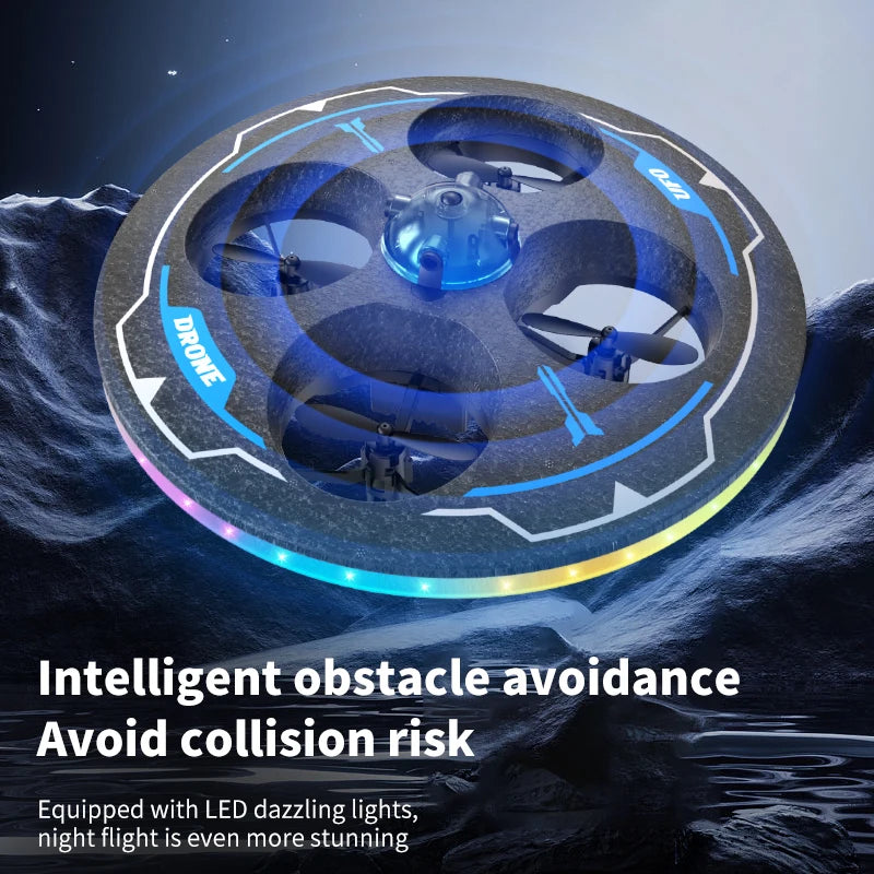 Drone with Camera Foam UAV Ufo Intelligent Obstacle Avoidance Aerial Aircraft Mini RC Helicopter Dron Toys for Kids Christmas