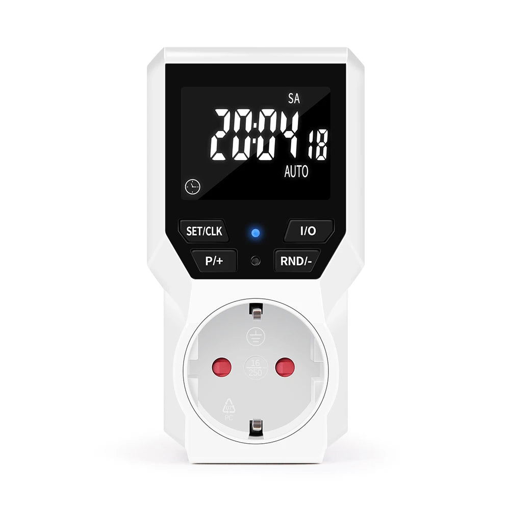 Electronic Timer Switch LCD Digital Time Control Energy Saving  Manager Programmable Socket EU Plug Automatic Surge Protector