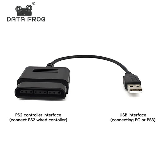 Controller Adapter for PS2 Controller Connect to PS3 Console, PS2 Gamepads to PC Game Player Convertor Cable without Driver