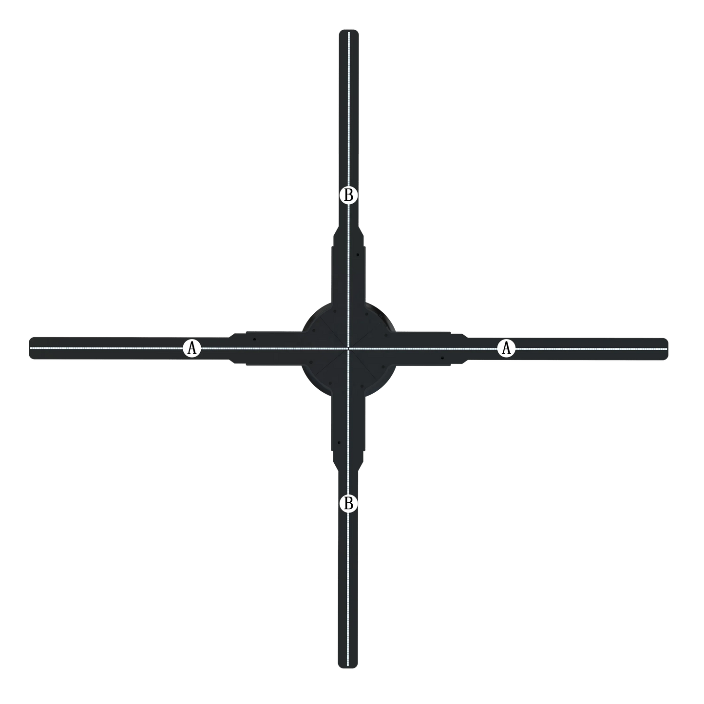 App Holographic Equipment 46cm 3d Led Fan Holograma Video Projecteur Advertising Ekran 3d Hologram Display for Showroom