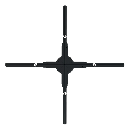 App Holographic Equipment 46cm 3d Led Fan Holograma Video Projecteur Advertising Ekran 3d Hologram Display for Showroom