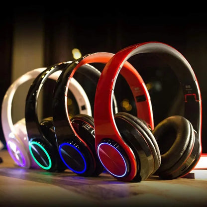 Headsets Gamer Headphones Bluetooth Surround Sound Stereo Wireless Earphone USB With Microphone Colorful Light PC Laptop Headset